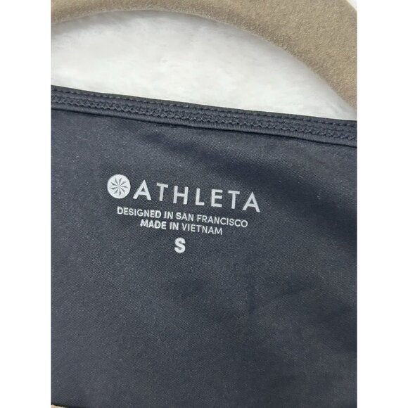 Athleta Sunlover  | Women's Shirt Dress Small  Hilo Asymmetric Black Draped - Picture 4 of 16